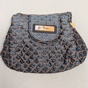 Jim Thompson Blue Fish Scale Quilted Coin Pouch